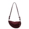 Faux Suede Dumpling Shoulder Crossbody Bag For Women 0