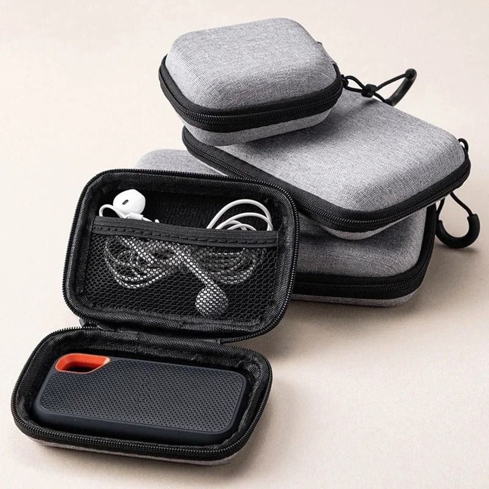 Mini Shockproof Digital Accessories Storage Case For Cables And Earphones 10