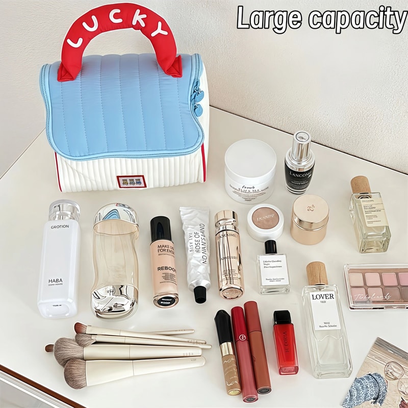 Cute Cartoon Large Capacity Cosmetic Organizer Travel Toiletry Bag For Girls 6