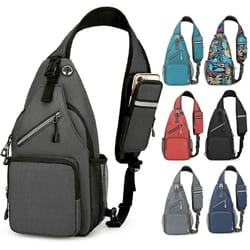mens adjustable chest crossbody bag for travel and outdoor sports
