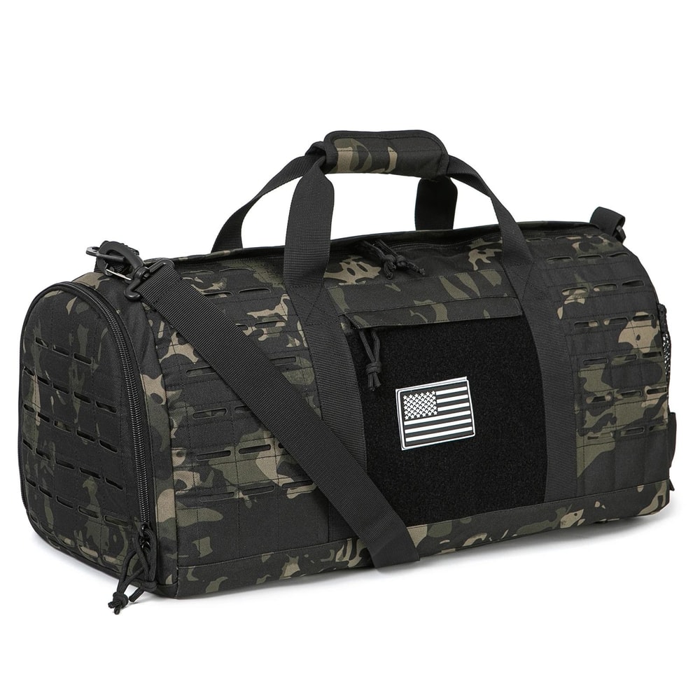 40L Tactical Sport Gym Travel Duffle Bag With Shoe Compartment 2