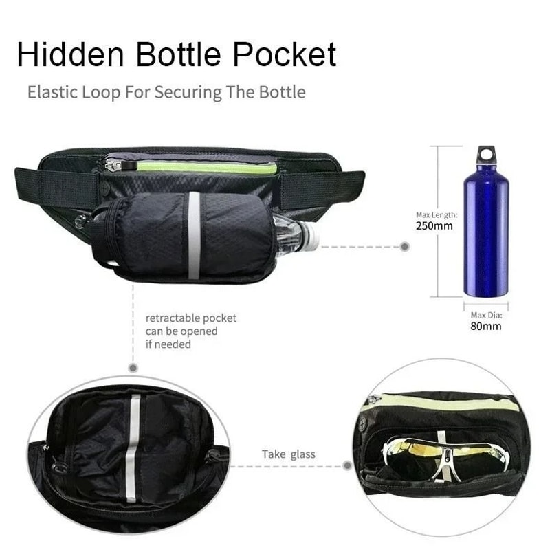Hydration Trail Running Belt Waist Bag With Water Bottle Holder 3