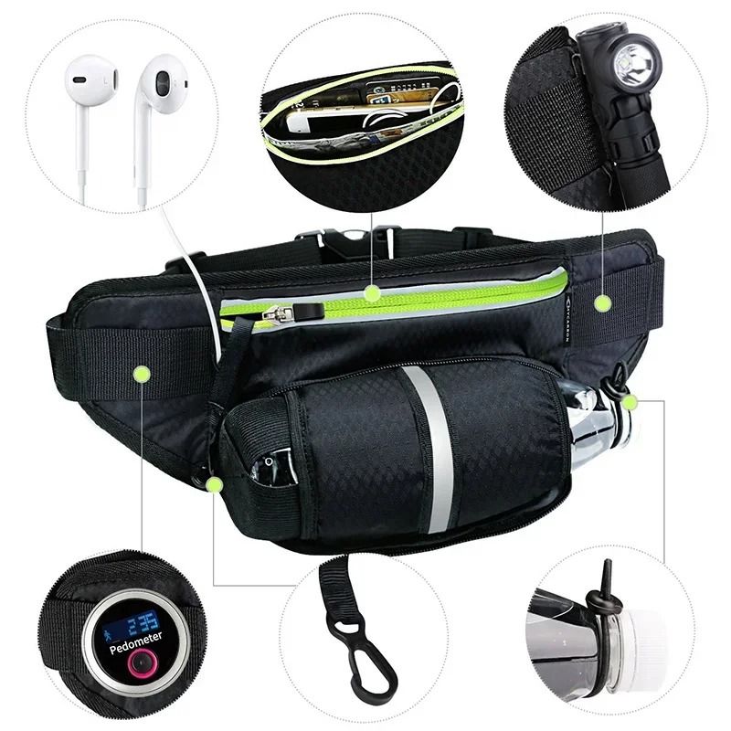 Hydration Trail Running Belt Waist Bag With Water Bottle Holder 6