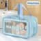 Dry Wet Separation Transparent PU Makeup And Travel Toiletry Bag 2