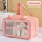 Dry Wet Separation Transparent PU Makeup And Travel Toiletry Bag 4