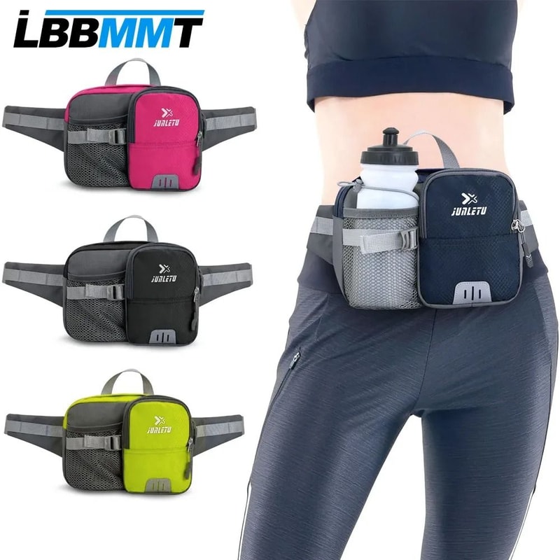 Water Resistant Adjustable Hiking Fanny Pack With Bottle Holder 0