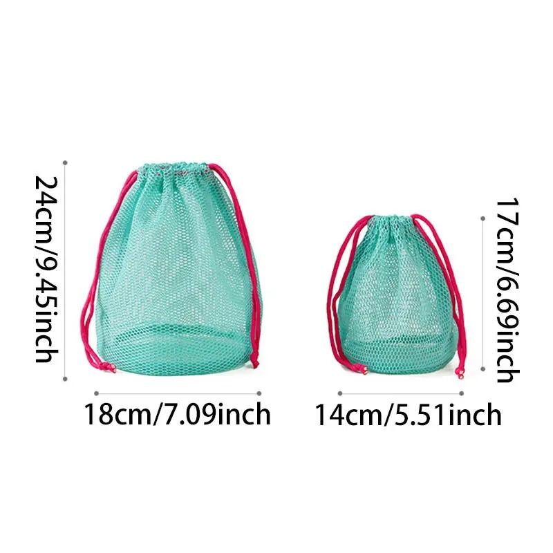 Nylon Mesh Drawstring Multi Purpose Travel Storage Pouch 6