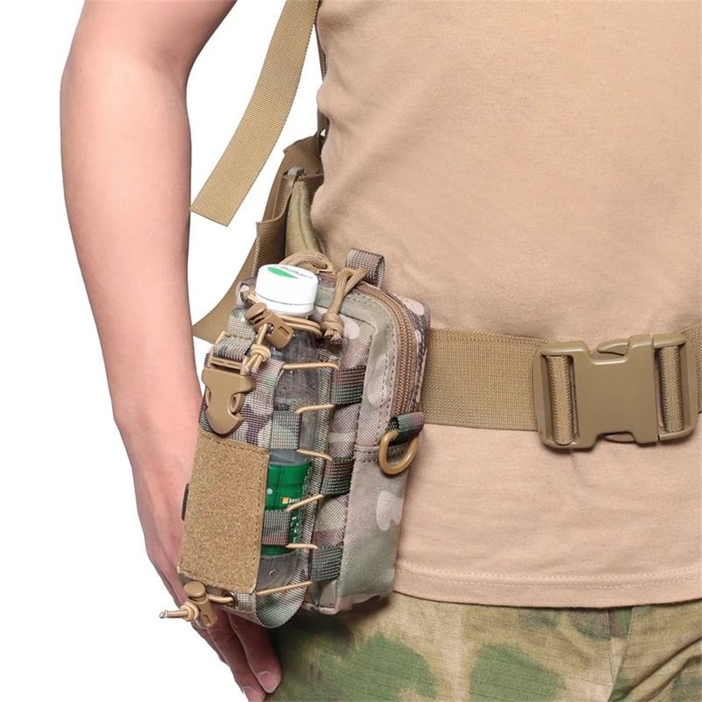 Molle EDC Water Bottle And Phone Waist Organizer Pouch 7