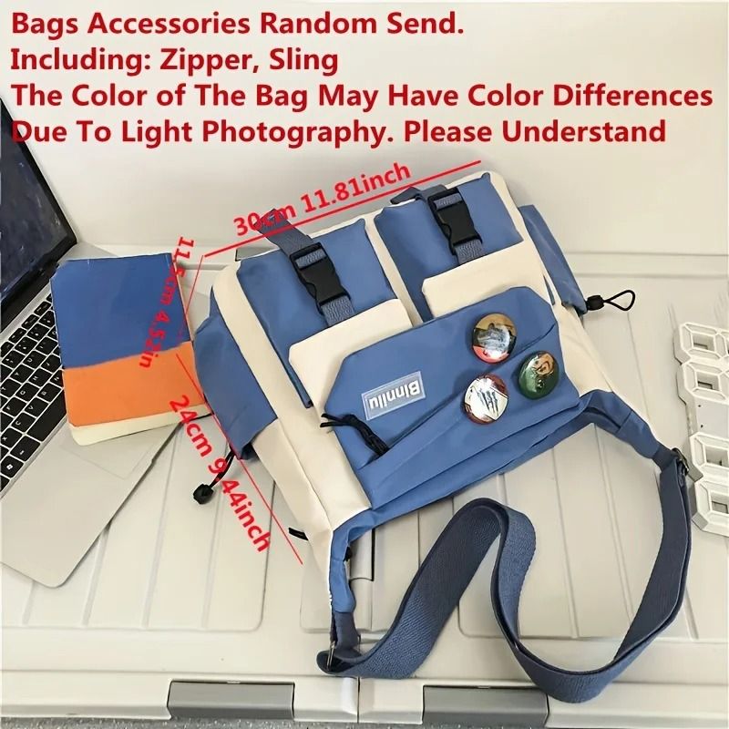 Trendy Nylon Messenger Shoulder Crossbody Bag For Men 1