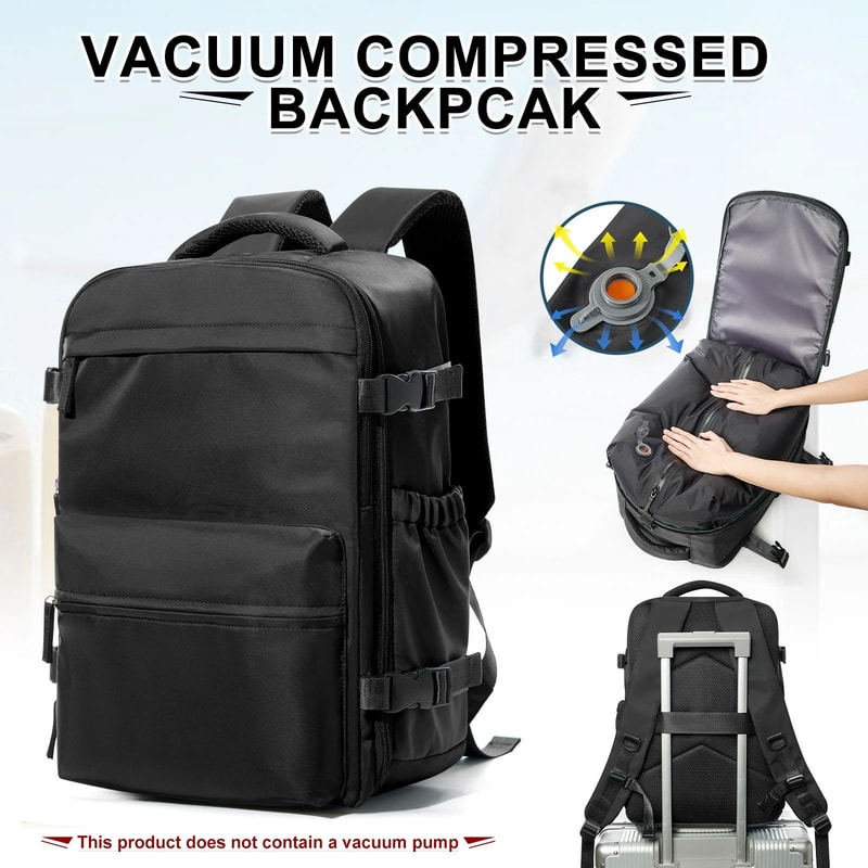Air Vacuum Compression Travel Cabin Backpack With Laptop Compartment 4