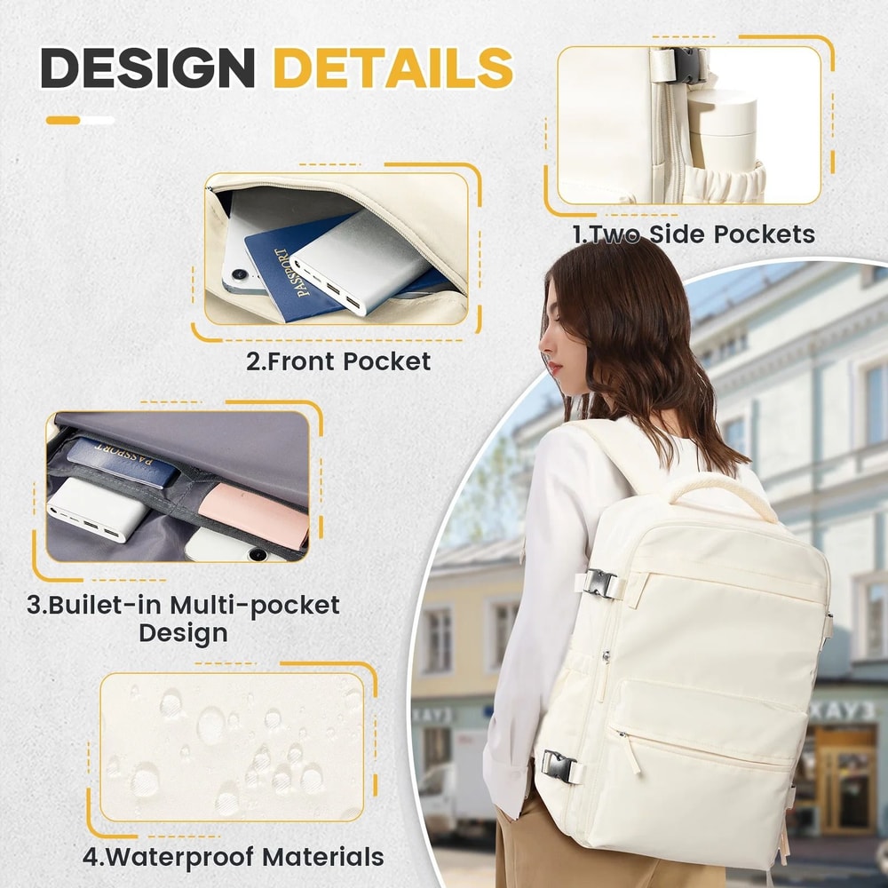 Air Vacuum Compression Travel Cabin Backpack With Laptop Compartment 7