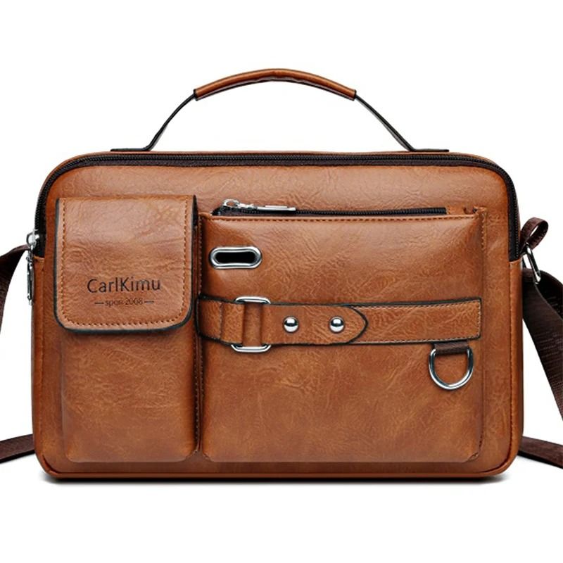 Retro Waterproof Messenger Laptop Briefcase For Men 3