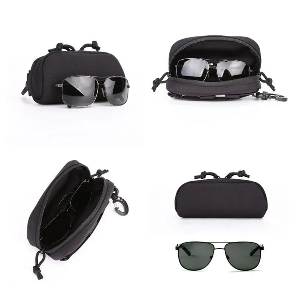 Tactical MOLLE 1000D Nylon Shockproof Eyeglass Case Outdoor Hunting Sunglasses Protective Hard Shel 8