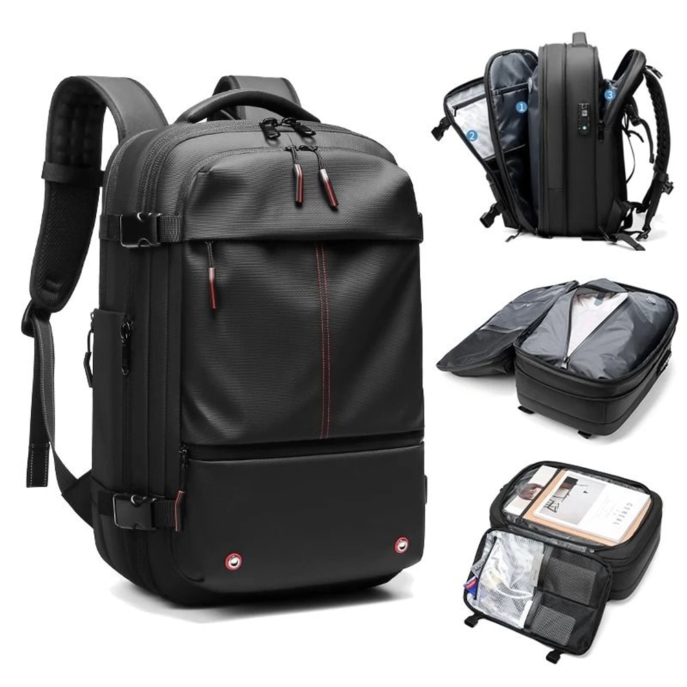 17 Inch Vacuum Compression Travel Laptop Backpack Large Capacity Business School Bag 0