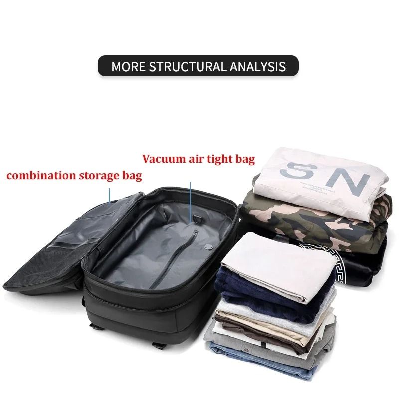 17 Inch Vacuum Compression Travel Laptop Backpack Large Capacity Business School Bag 12