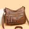 Vintage PU Crossbody Bag Retro Multi Layer Messenger Handbag 11