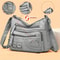 Vintage PU Crossbody Bag Retro Multi Layer Messenger Handbag 4