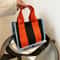 Contrast Color Canvas Tote Bag Fashion Crossbody Shoulder Handbag 1