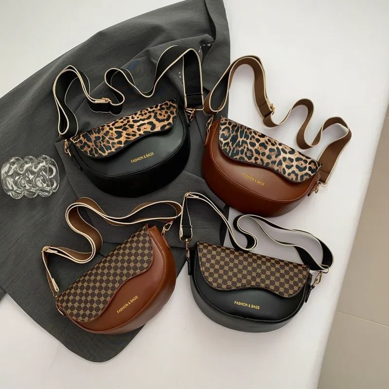 Chic Retro Saddle Bag Faux Leather Messenger Shoulder Handbag 0