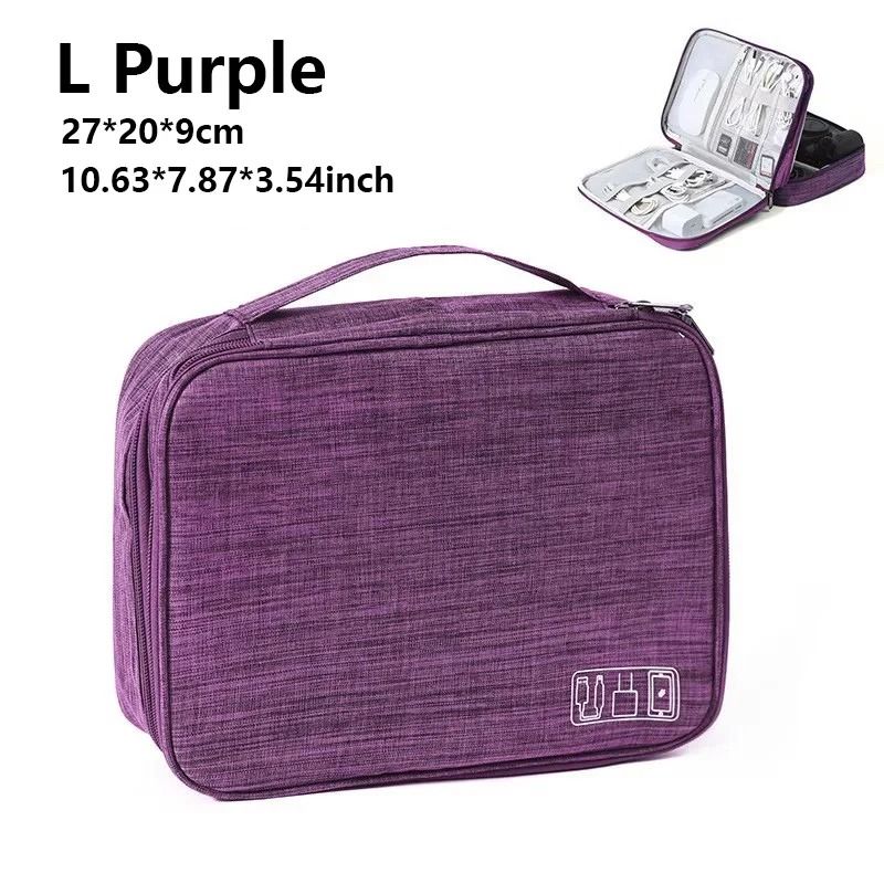 Waterproof Cable Organizer Travel Digital Accessories Storage Bag 17