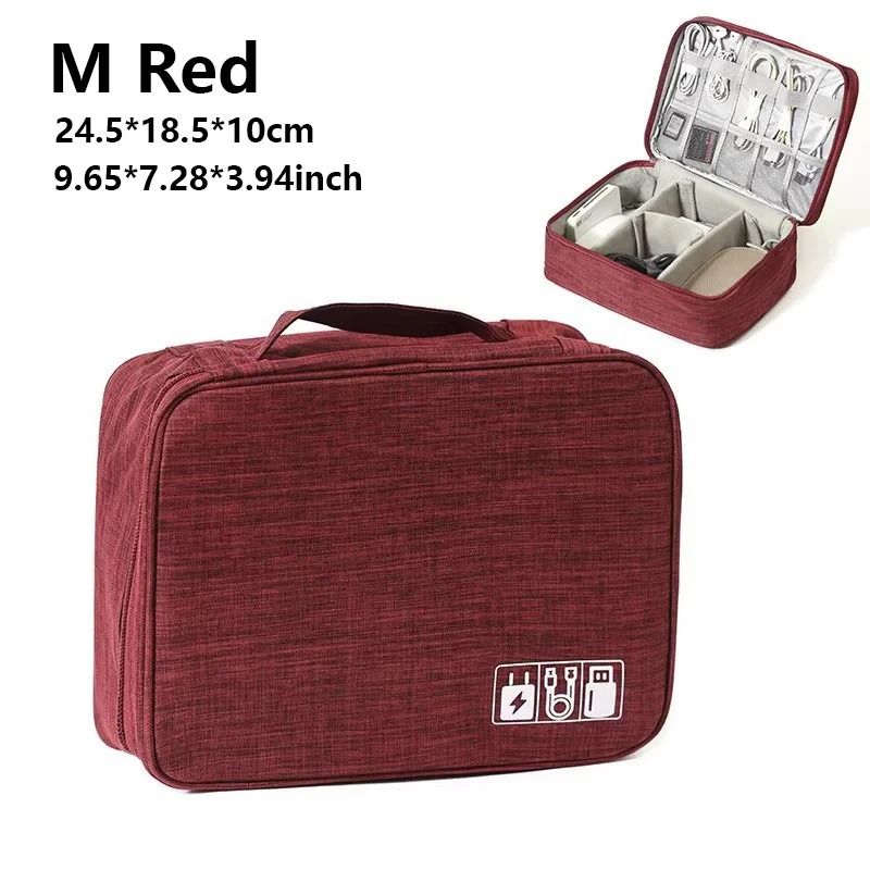 Waterproof Cable Organizer Travel Digital Accessories Storage Bag 8