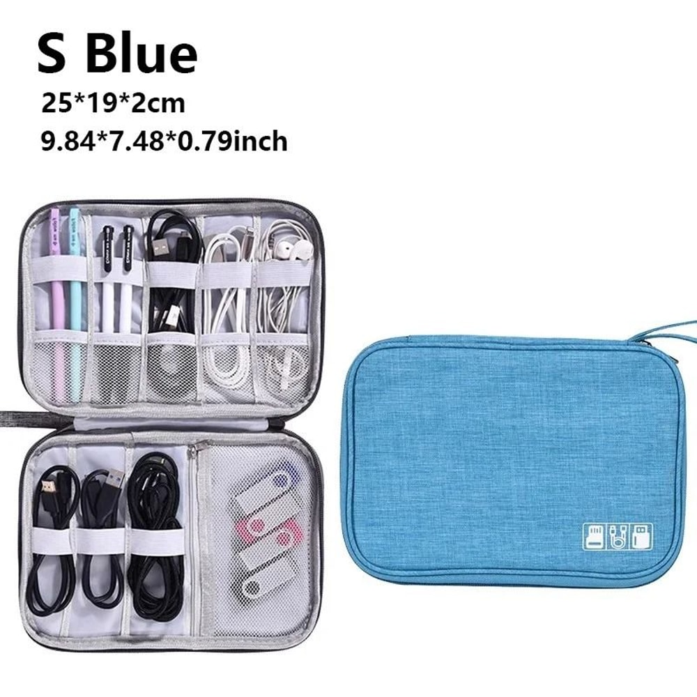 Waterproof Cable Organizer Travel Digital Accessories Storage Bag 6