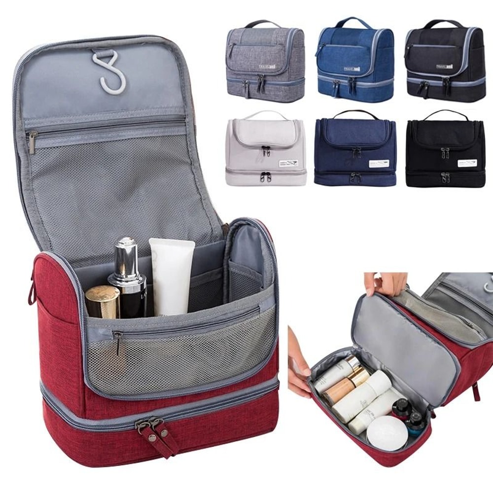 Oxford Dry Wet Hanging Makeup Bag Travel Toiletry Organizer 0