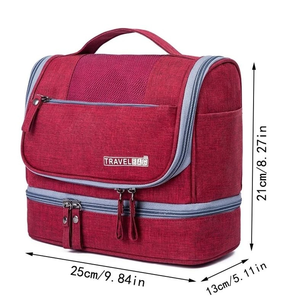 Oxford Dry Wet Hanging Makeup Bag Travel Toiletry Organizer 17