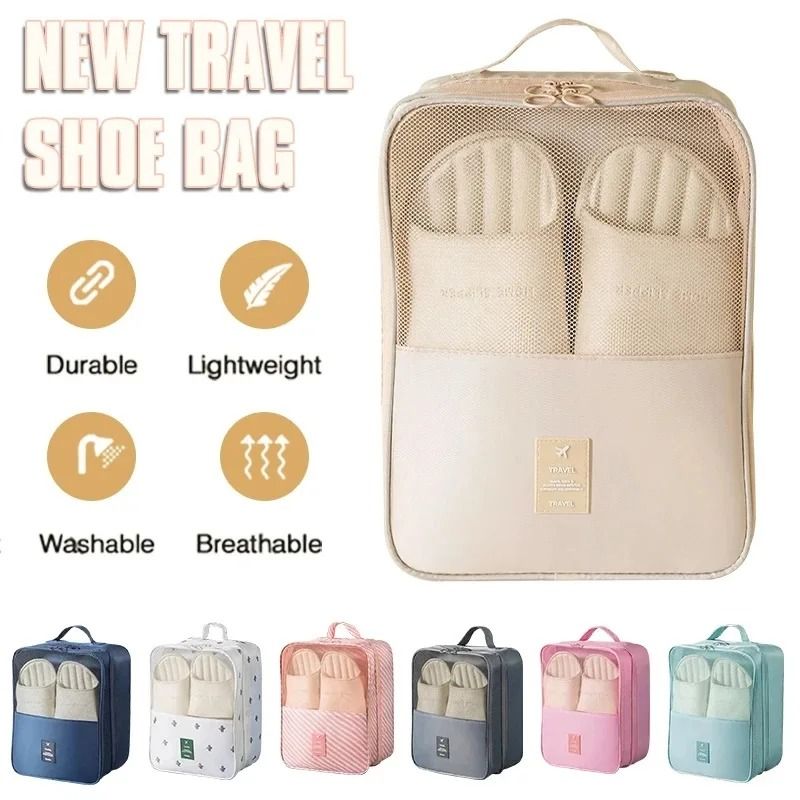 Portable Waterproof 3 Layer Shoe Storage Organizer For Travel 13