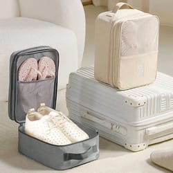 portable waterproof 3 layer shoe storage organizer for travel