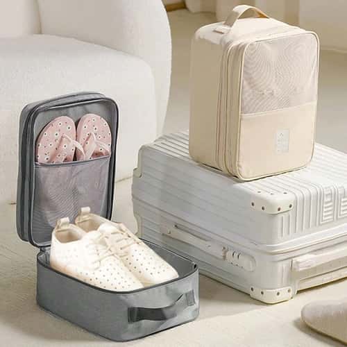 Portable Waterproof 3 Layer Shoe Storage Organizer for Travel