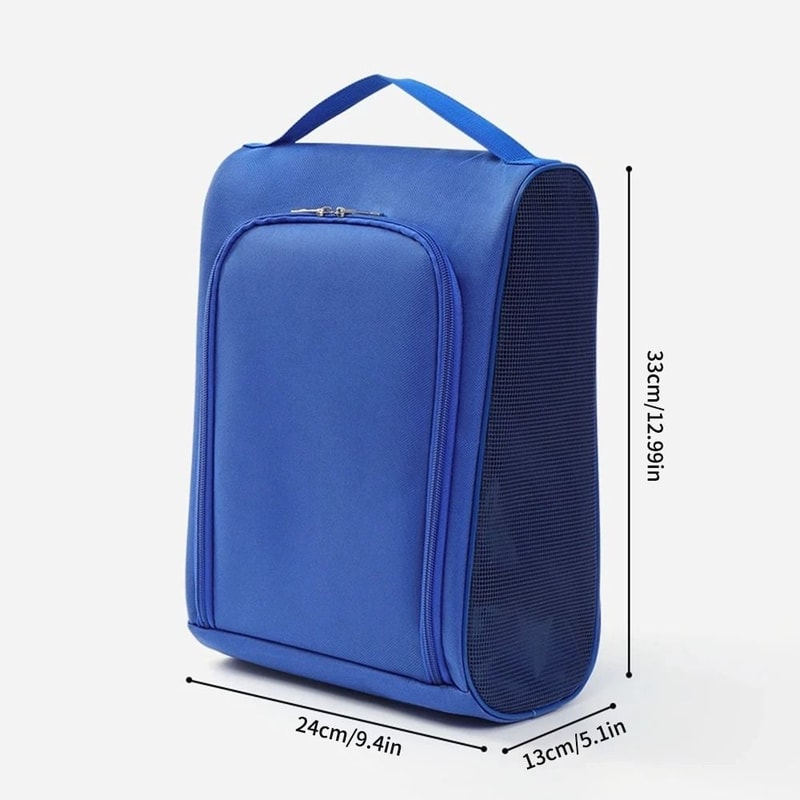 Black Oxford Cloth Travel Shoe Storage Bag For Sports And Business 2