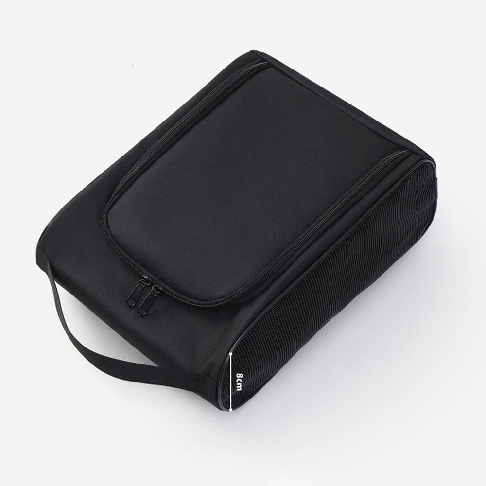 Black Oxford Cloth Travel Shoe Storage Bag For Sports And Business 5