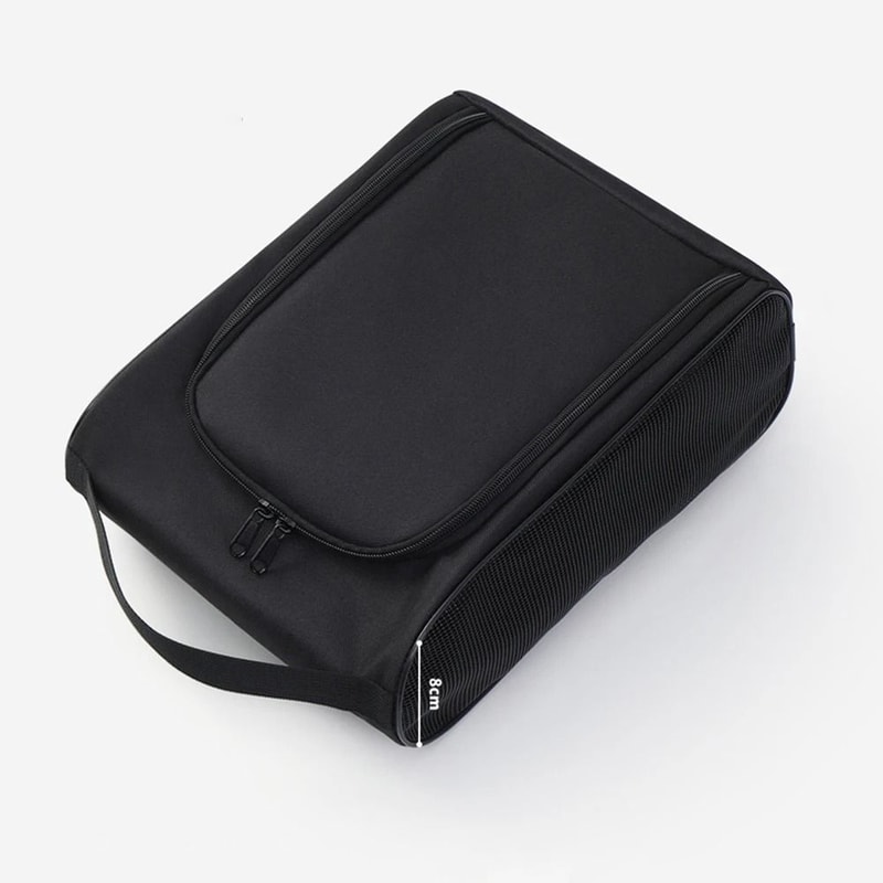 Black Oxford Cloth Travel Shoe Storage Bag For Sports And Business 5