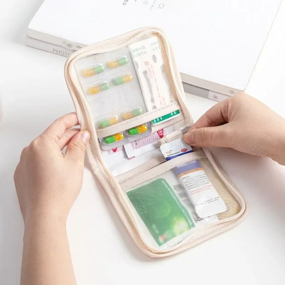 Mini Medical Pouch Portable Foldable First Aid Storage Bag 6