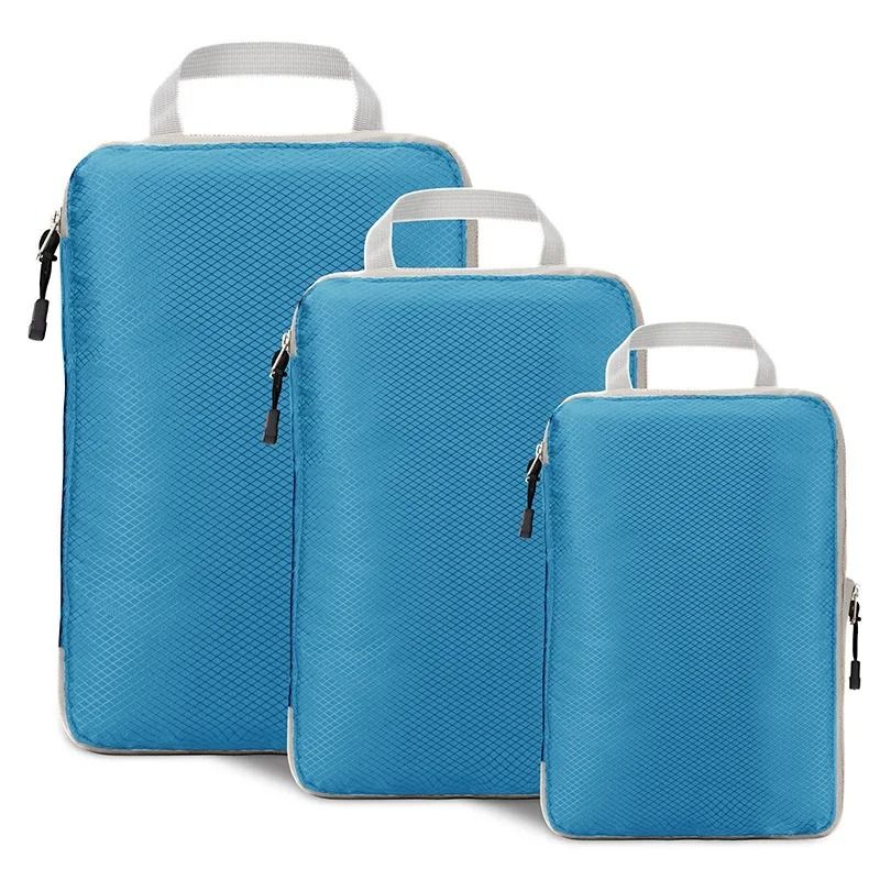 Compressible Packing Cubes Foldable Waterproof Travel Luggage Organizer 8