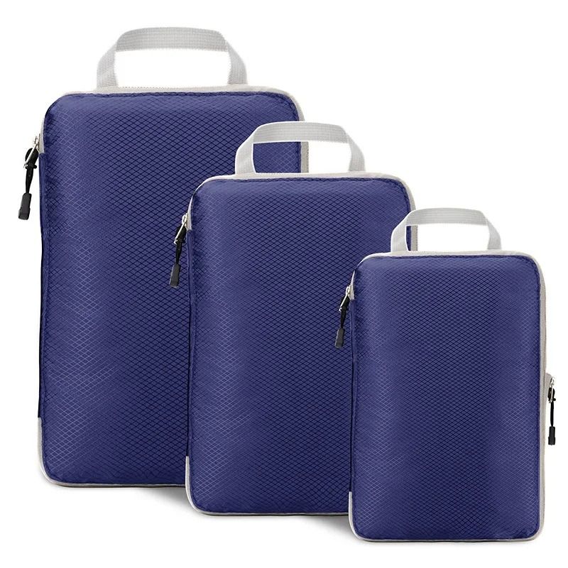 Compressible Packing Cubes Foldable Waterproof Travel Luggage Organizer 4