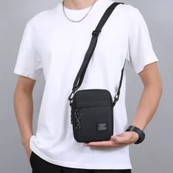 mens mini crossbody chest sling bag lightweight casual phone shoulder pack