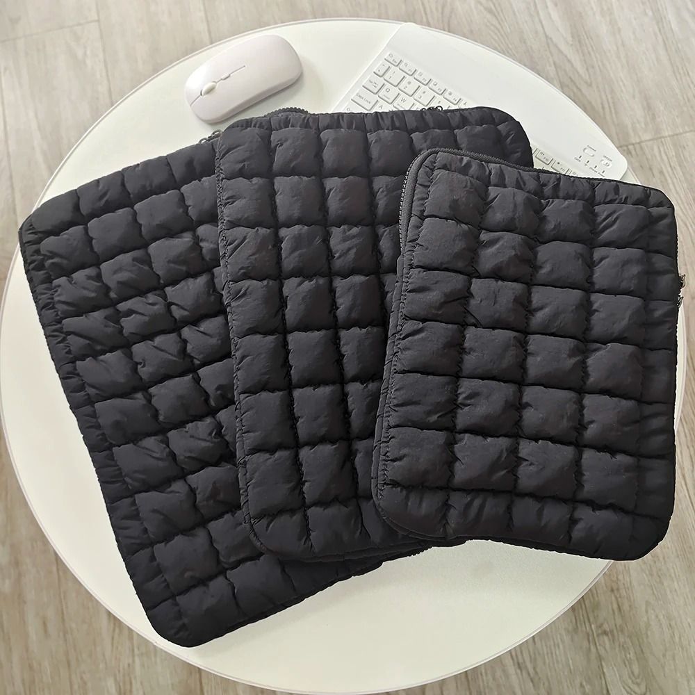 Quilted Puffy Laptop Sleeve Padded Protective Laptop Carrying Case 1