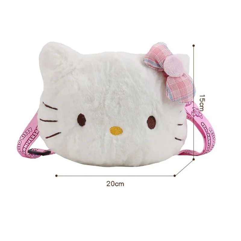 Hello Kitty Plush Crossbody Bag Kawaii Bow Shoulder Purse 1