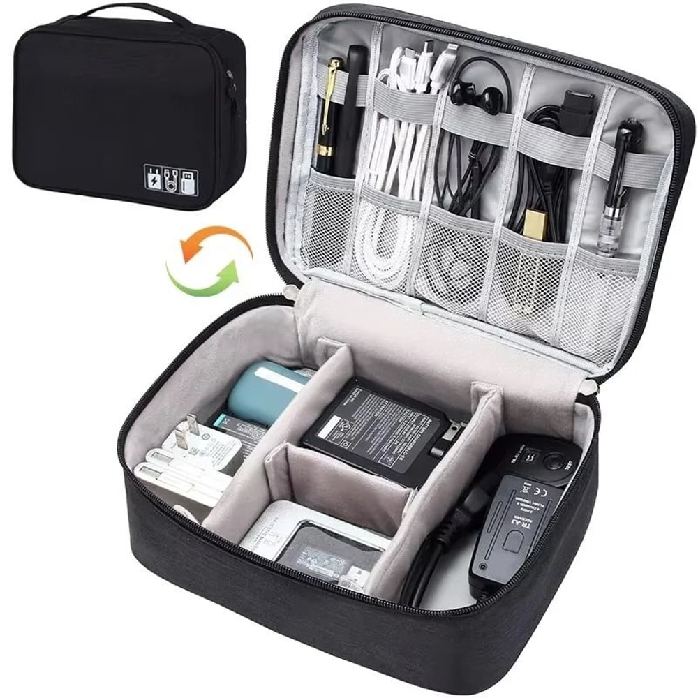 Portable Travel Cable Organizer Waterproof Electronic Accessories Storage Bag 4