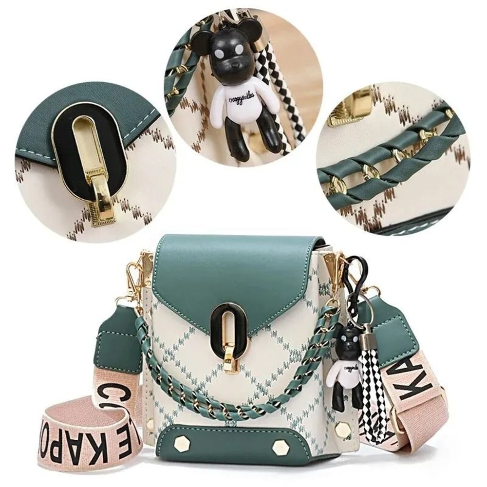 Elegance Quilted Chain Crossbody Bag Diamond Lattice Shoulder Purse For Women 8