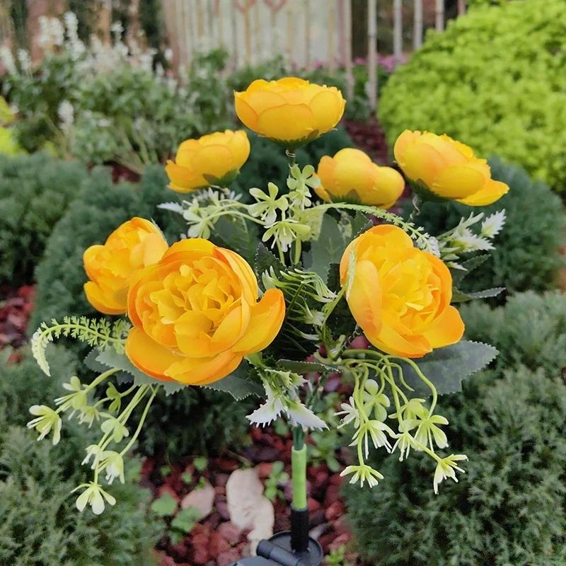 GlowBloom Solar Flower Garden Lights Camellia Outdoor Landscape Path Decor 4