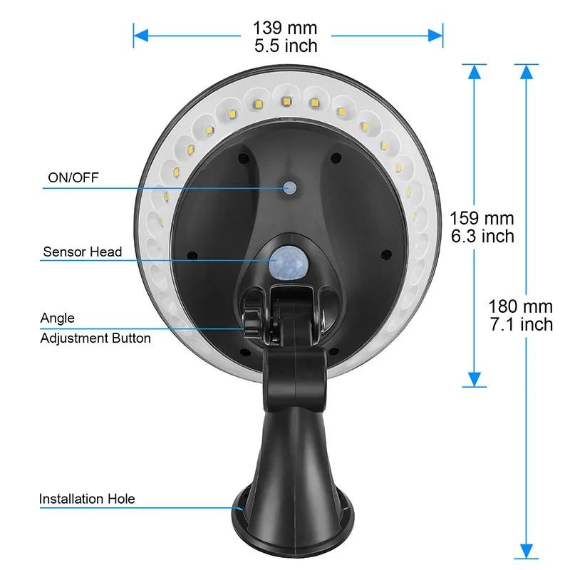 OrbitGlow UFO Solar Motion Sensor Wall Light 360 Degree Outdoor Garden Lamp 5