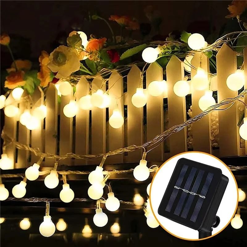 GlowSphere Solar LED Fairy Lights 10M Outdoor Garden Ball String Lights 9