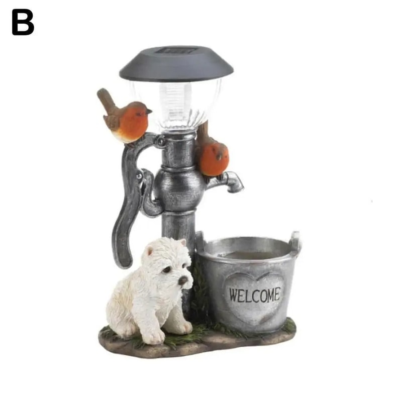 PetGlow Solar Animal Garden Light Cat Dog Decorative Window Climbing Statue 2