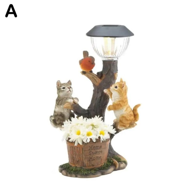PetGlow Solar Animal Garden Light Cat Dog Decorative Window Climbing Statue 1