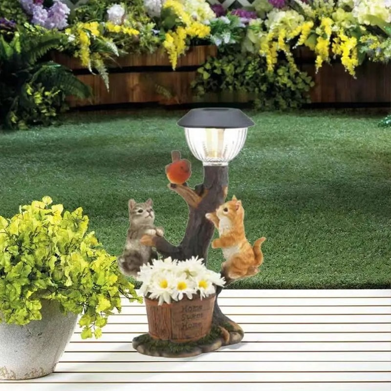 PetGlow Solar Animal Garden Light Cat Dog Decorative Window Climbing Statue 4