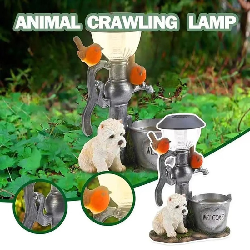 PetGlow Solar Animal Garden Light Cat Dog Decorative Window Climbing Statue 5