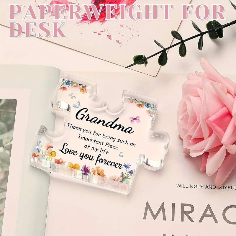 LovePiece Acrylic Grandma Puzzle Plaque Meaningful Gift For Grandma 5